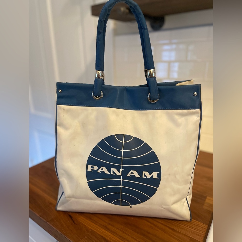 Blue and White Travel Tote